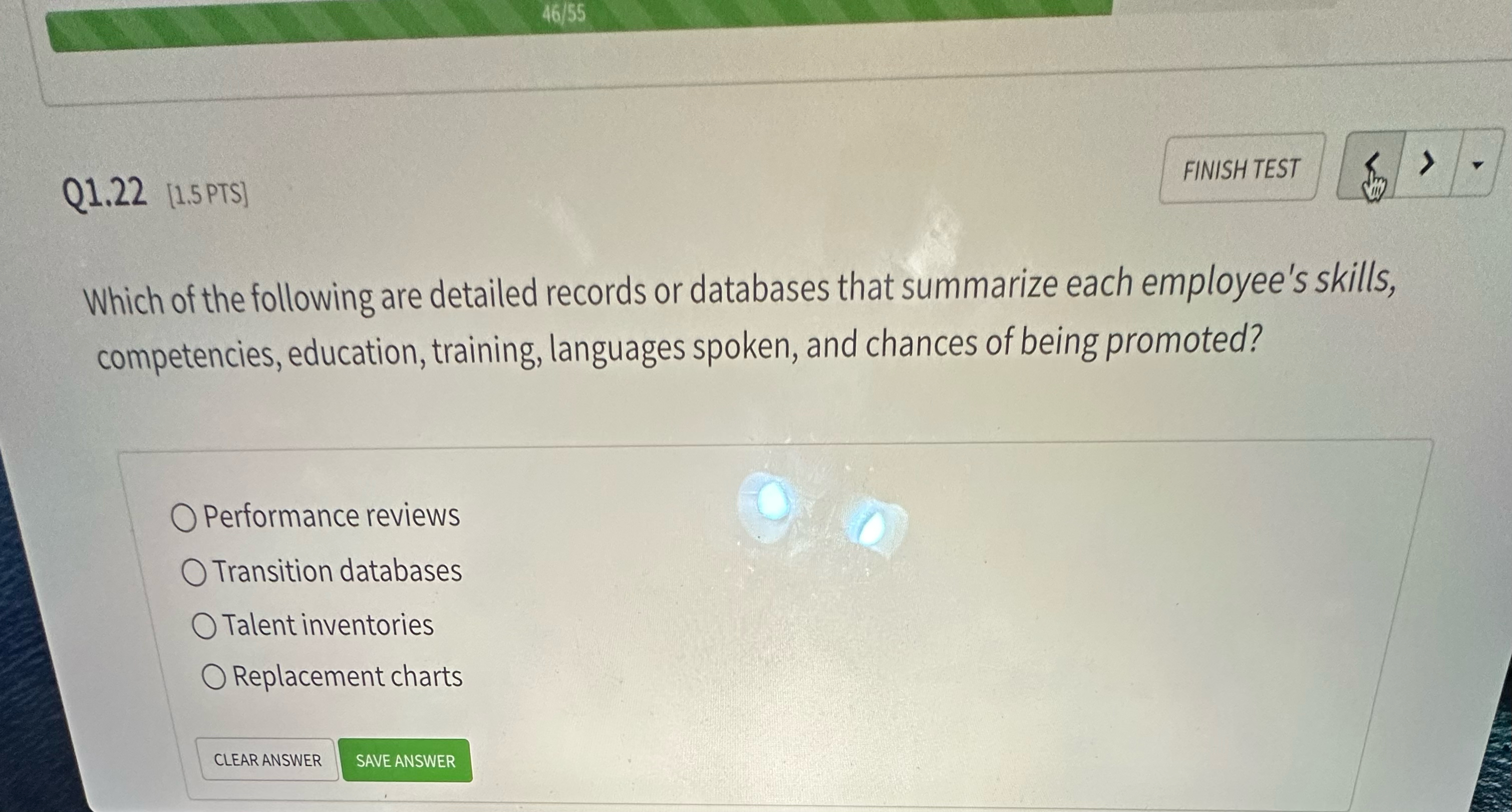  Q1.22 [1.5PTS] Which of the following are detailed records or databases