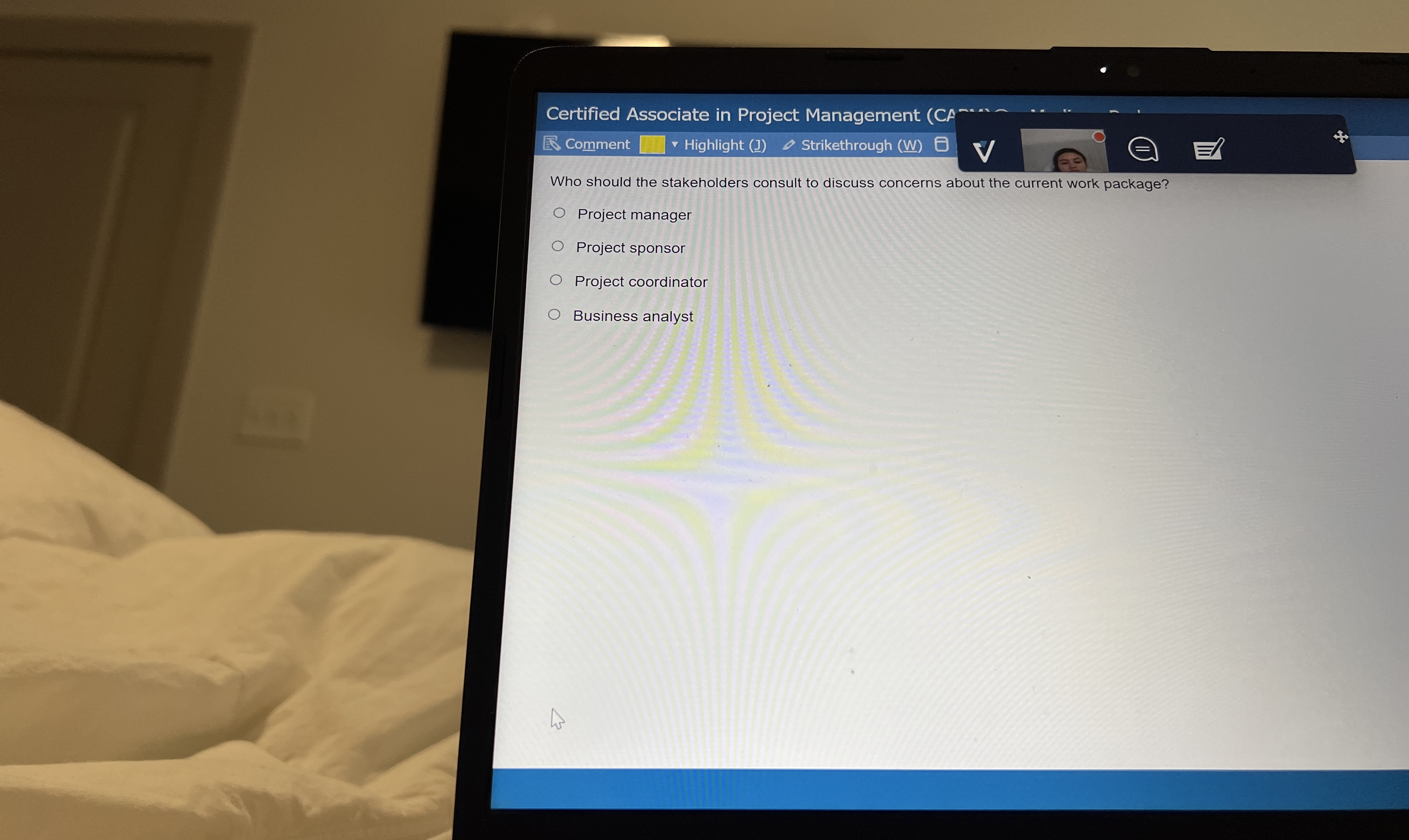  Certified Associate in Project Management (CA- Comment Highlight ( J) Strikethrough