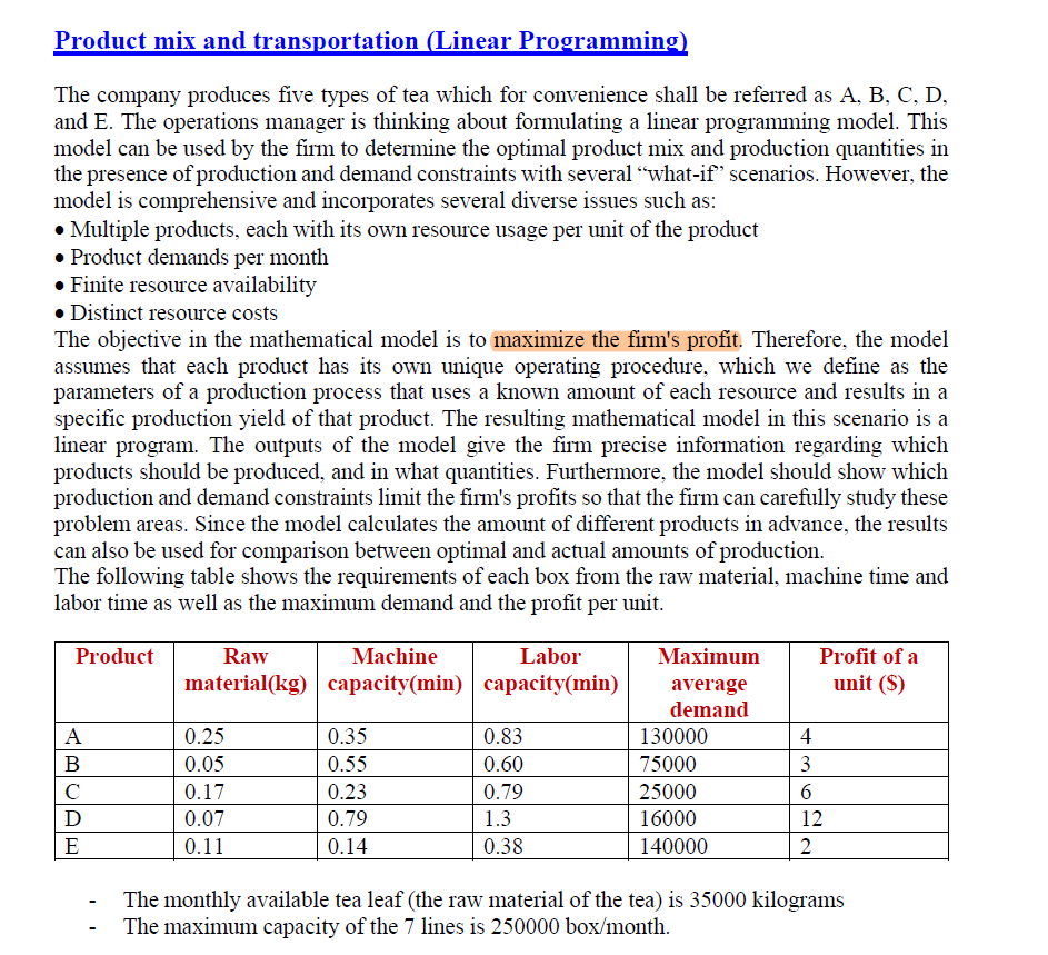  please solve linear programming 