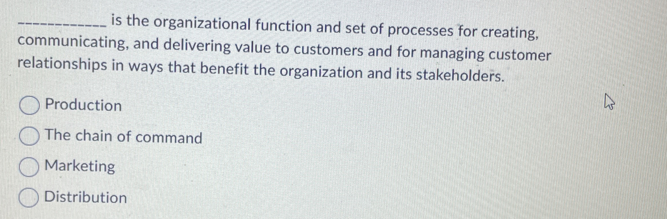  q, is the organizational function and set of processes for creating,