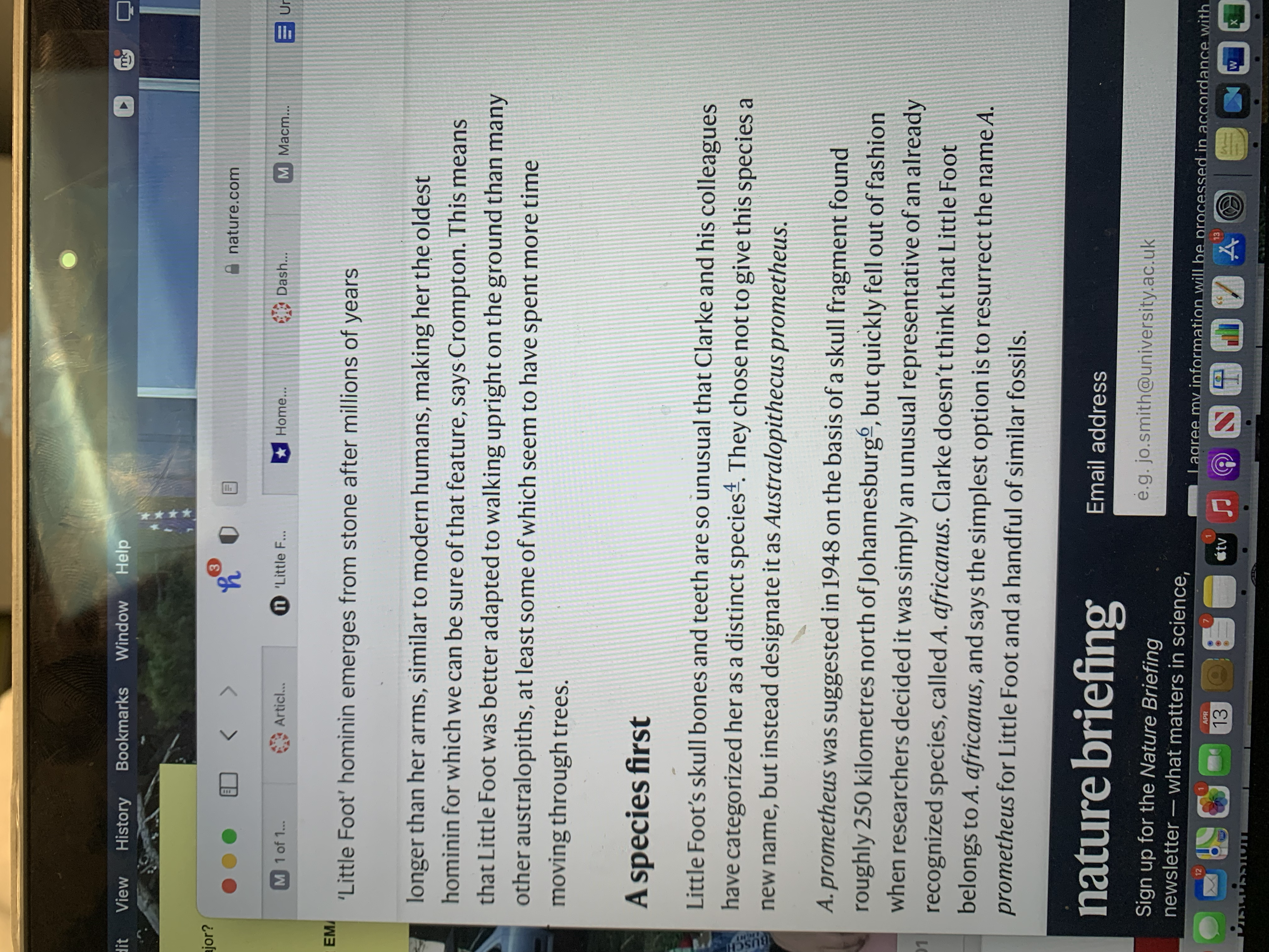 Little Foot to the bioRxiv preprint server - one on the age