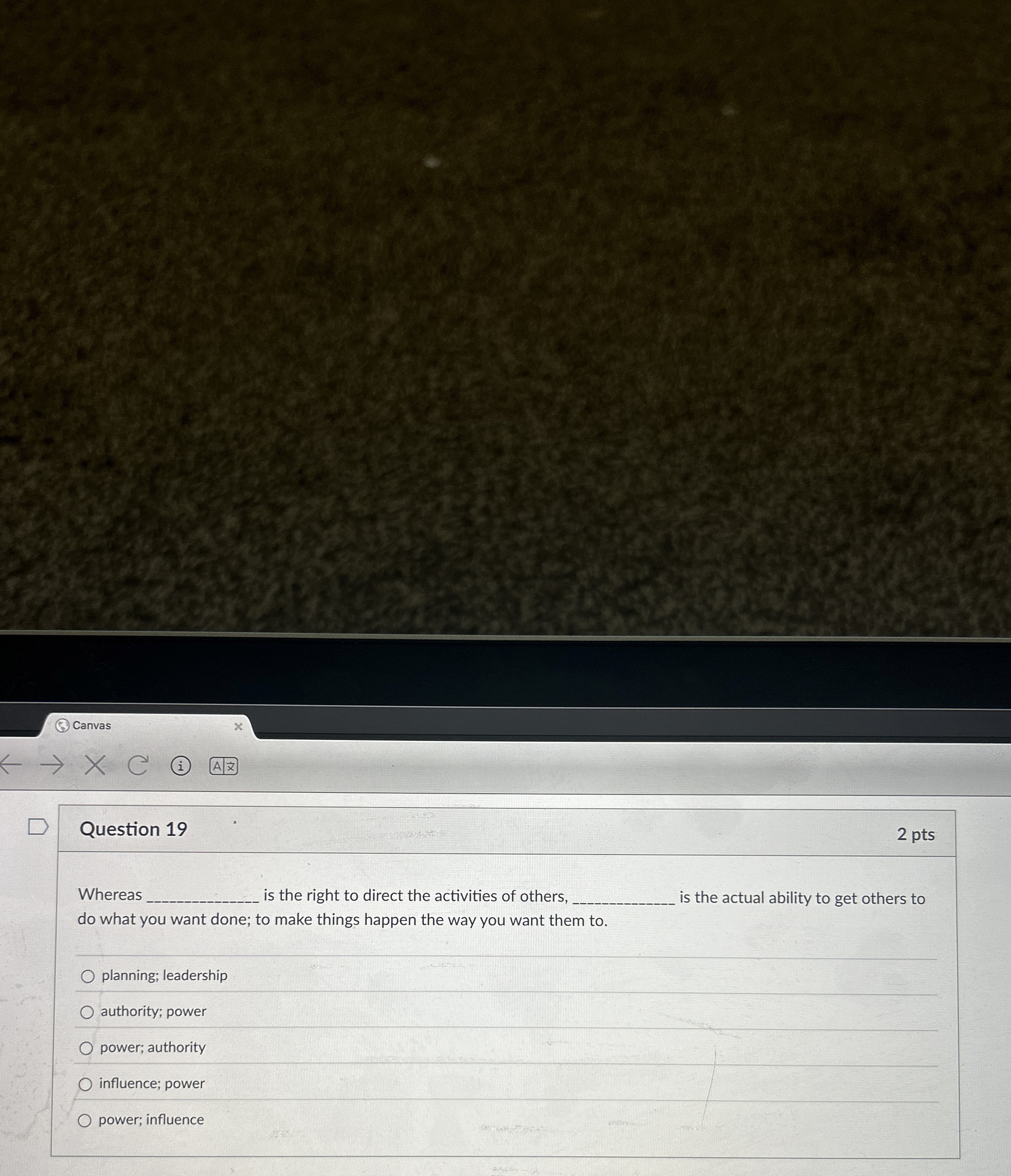  Canvas x (i) A Question 19 2 pts Whereas q, is