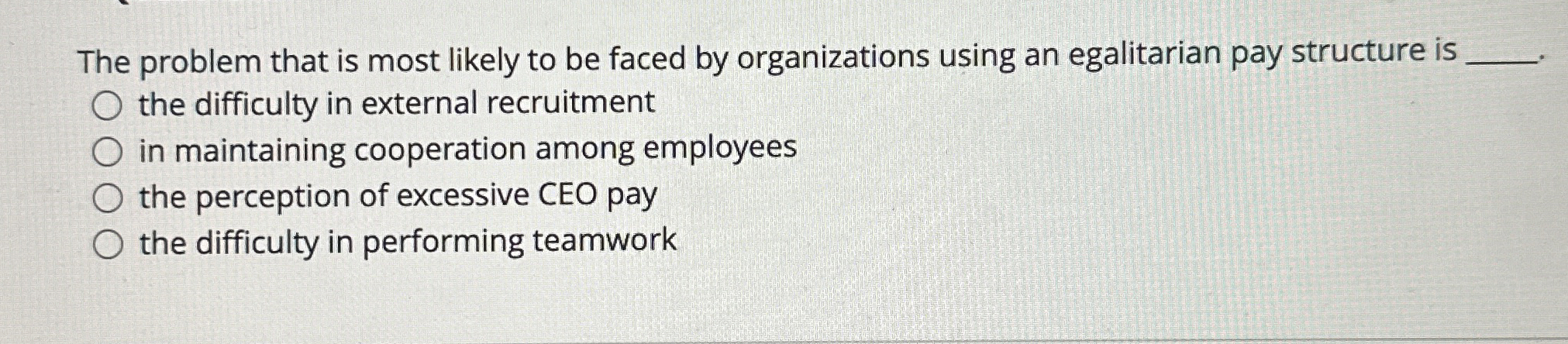  The problem that is most likely to be faced by organizations