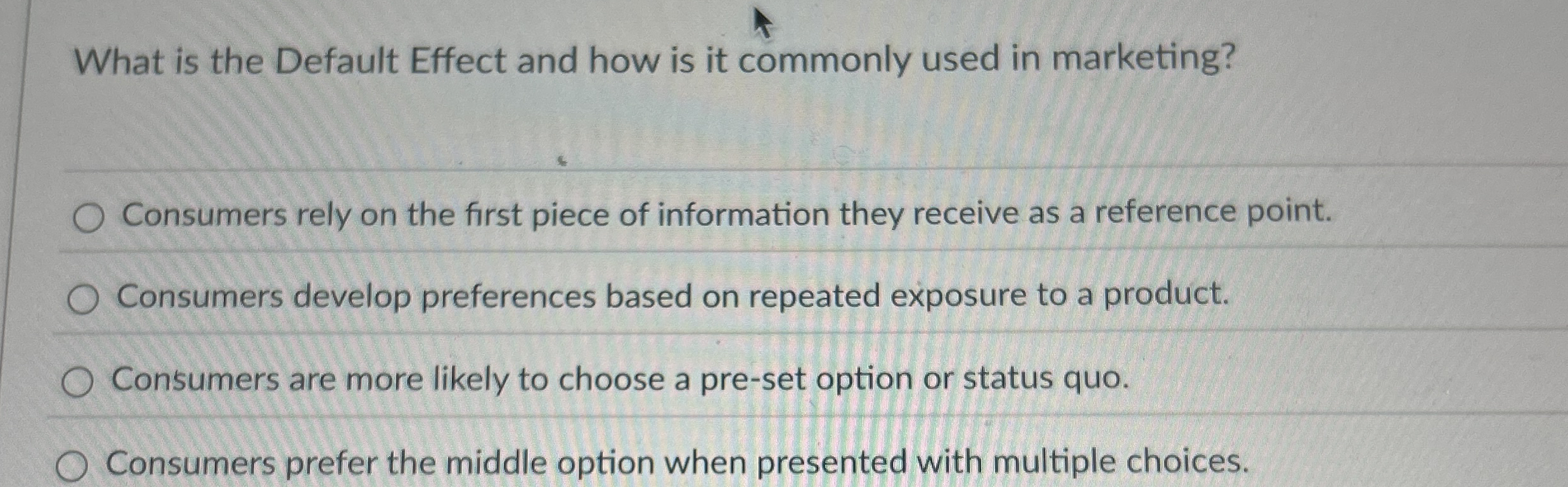  What is the Default Effect and how is it commonly used