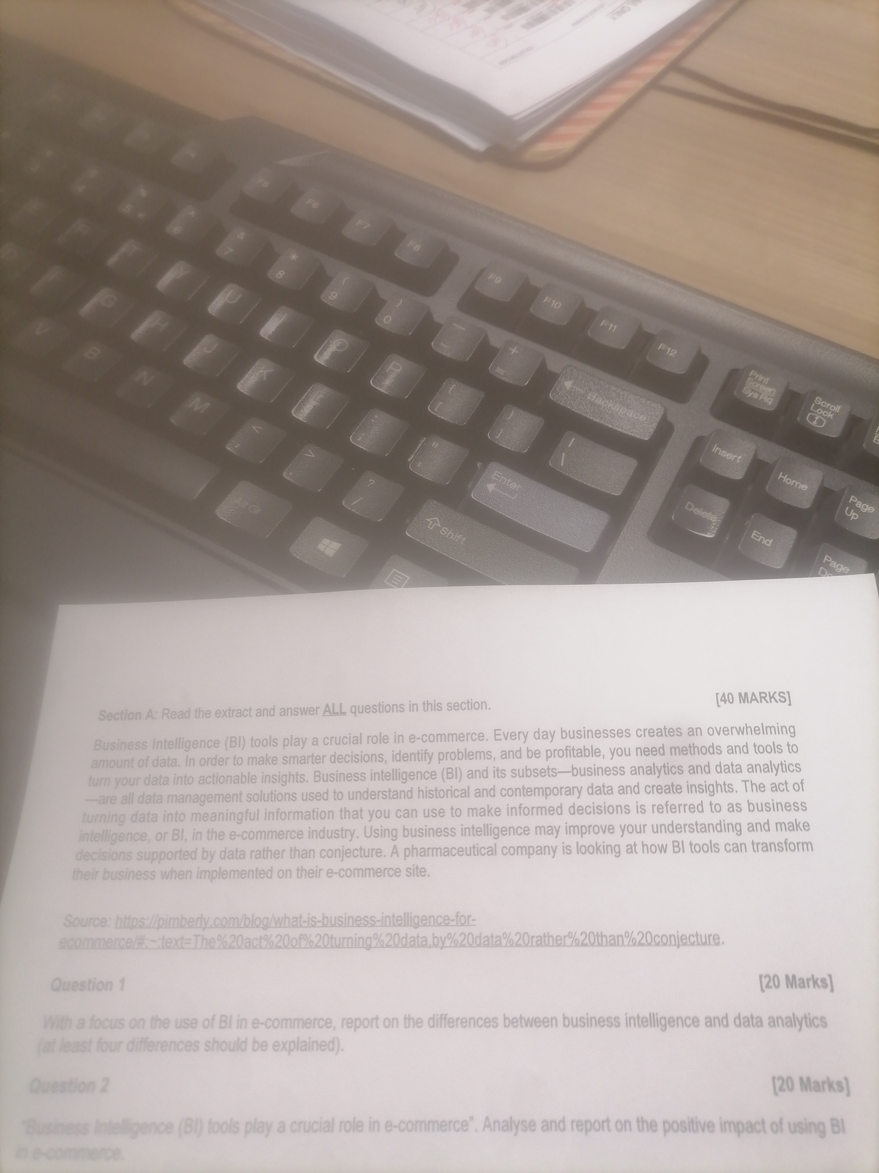  Section A: Read the extract and answer ALL questions in this