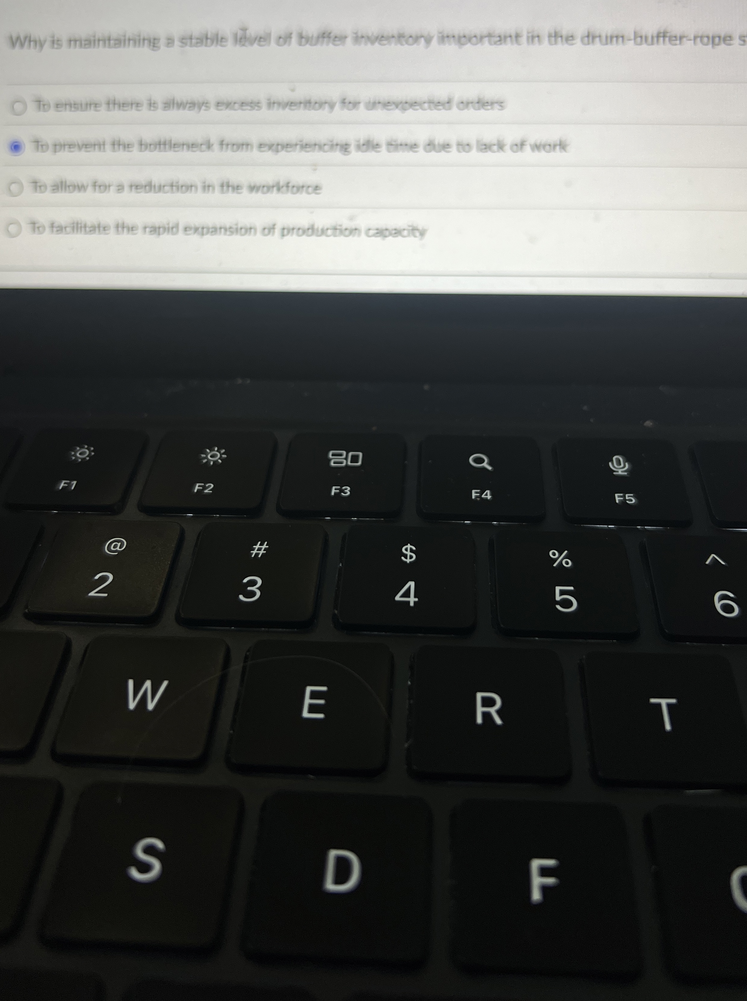  Why is maintaining a stable level of buffer inventony important in