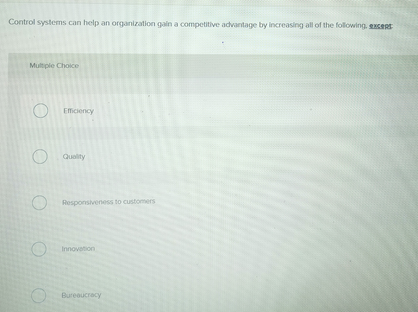  Control systems can help an organization gain a competitive advantage by