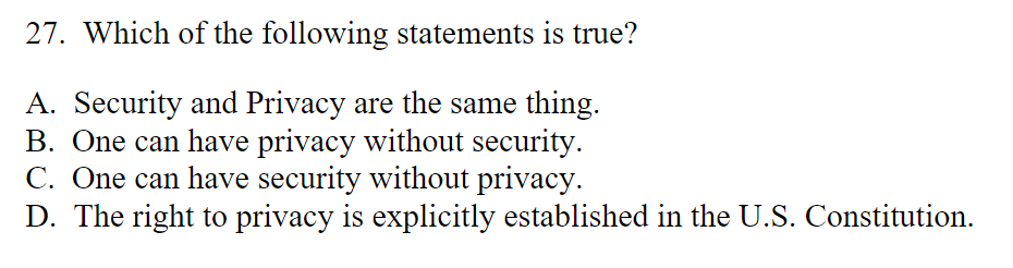 please choose the most correct answer for both questions. 27. Which of