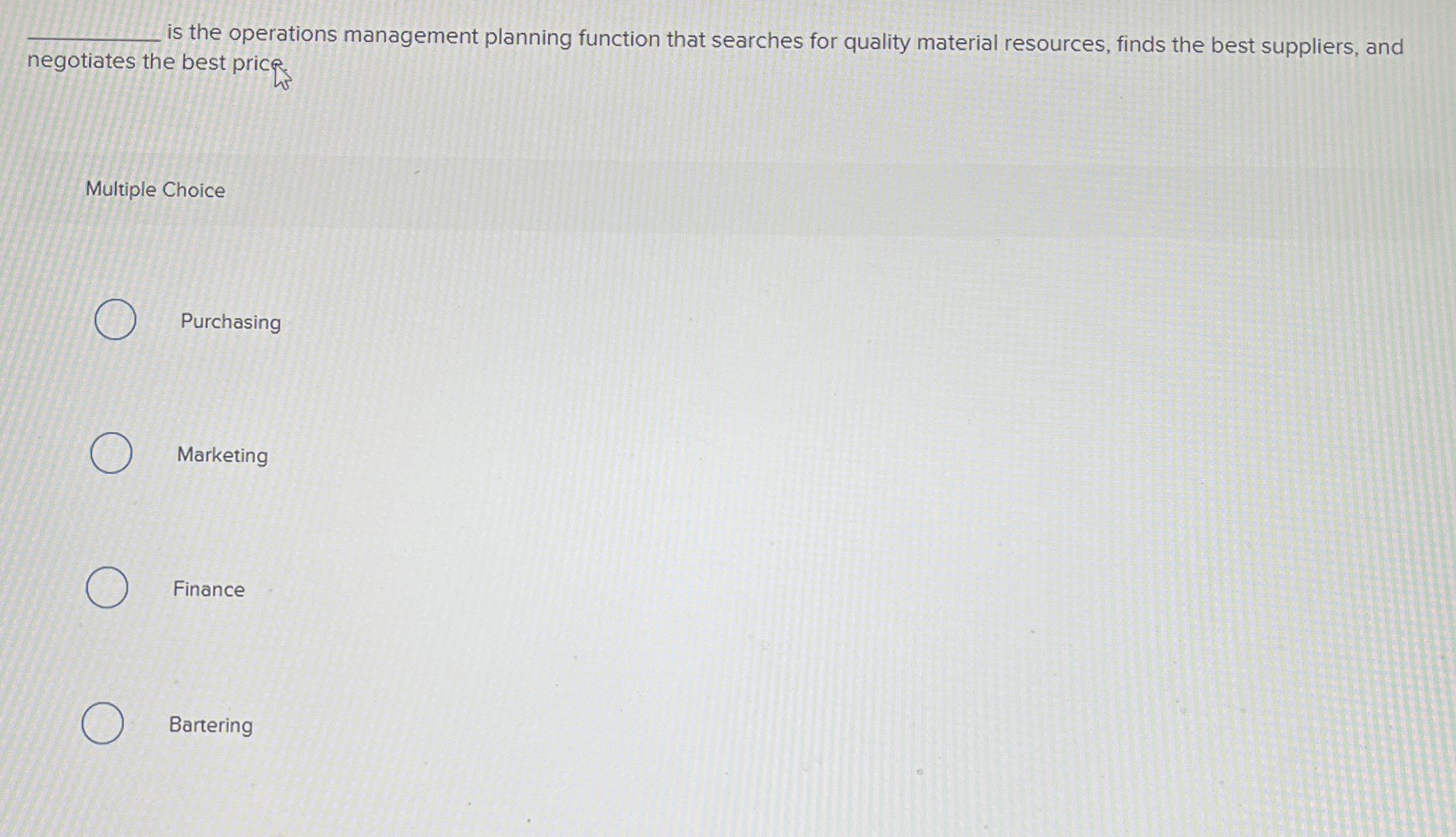  q, is the operations management planning function that searches for quality