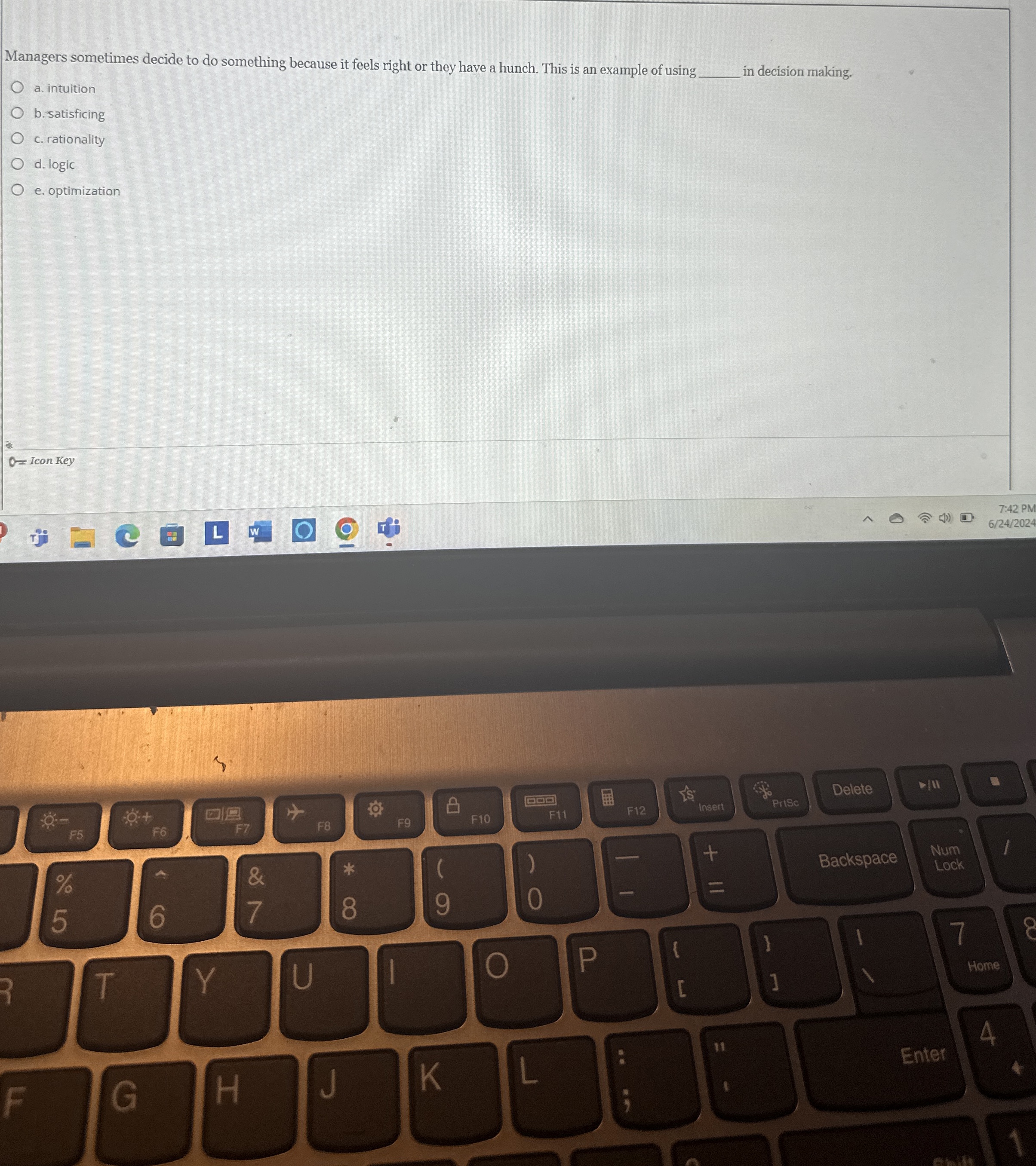  Managers sometimes decide to do something because it feels right or