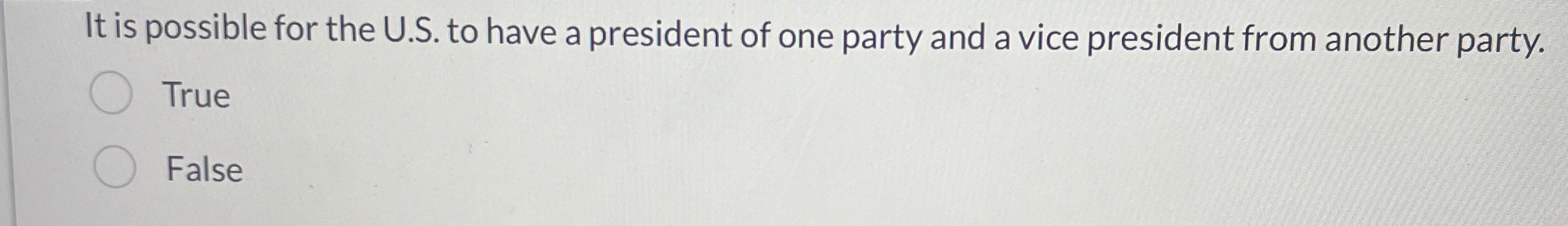  It is possible for the U.S. to have a president of