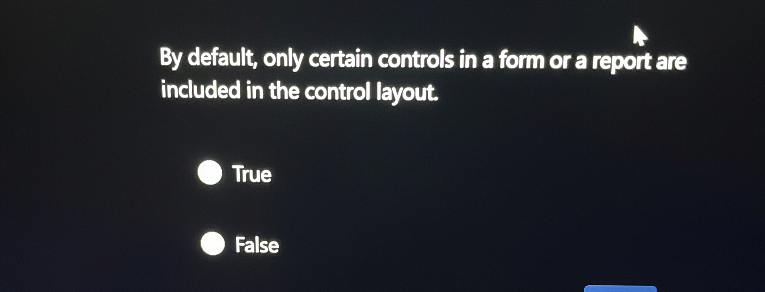  By default, only certain controls in a form or a report