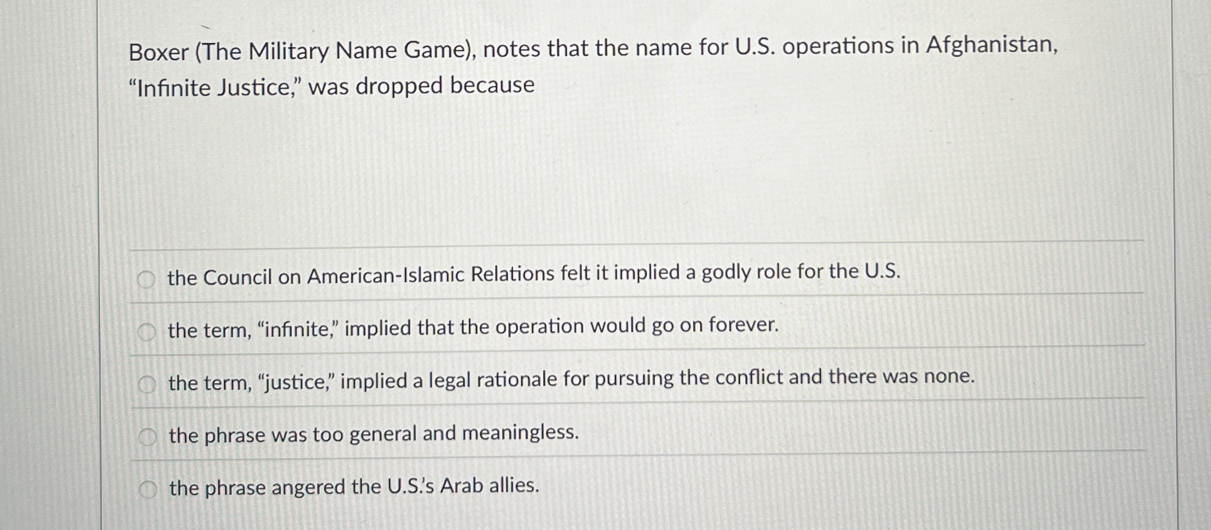  Boxer (The Military Name Game), notes that the name for U.S.