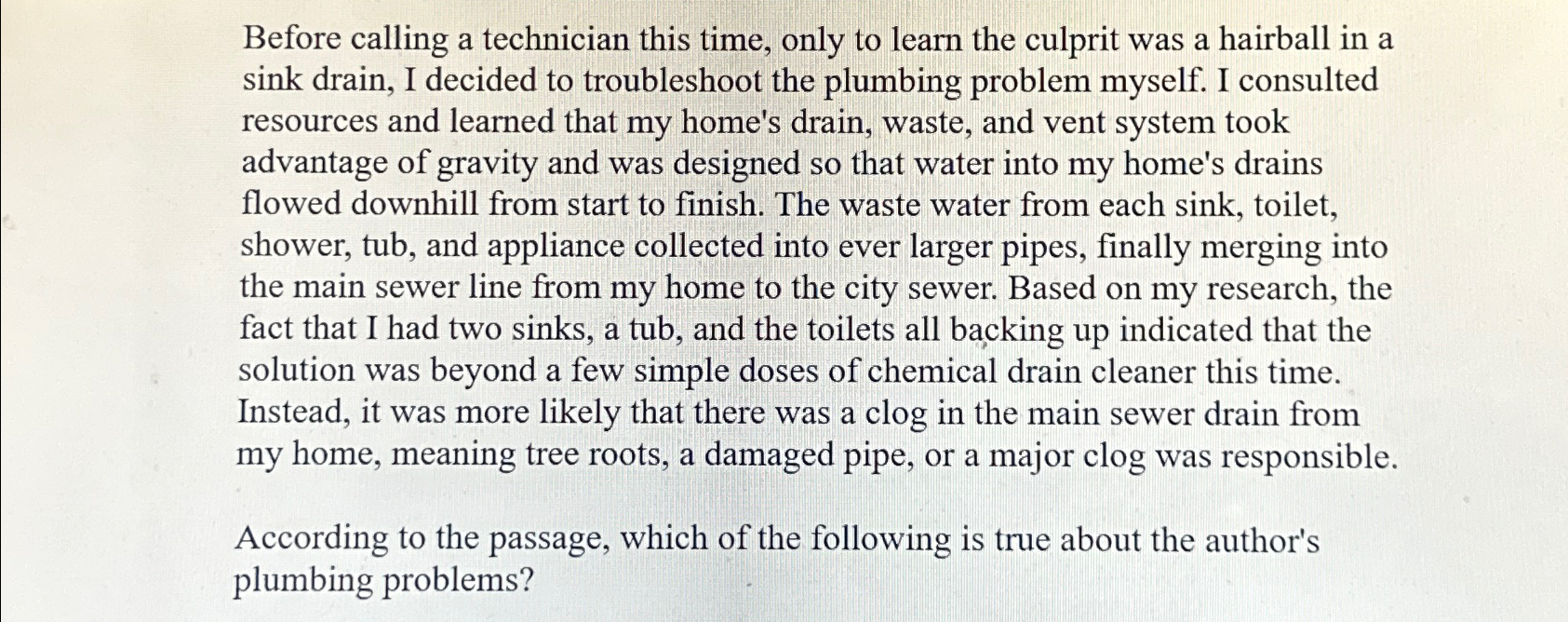  Before calling a technician this time, only to learn the culprit