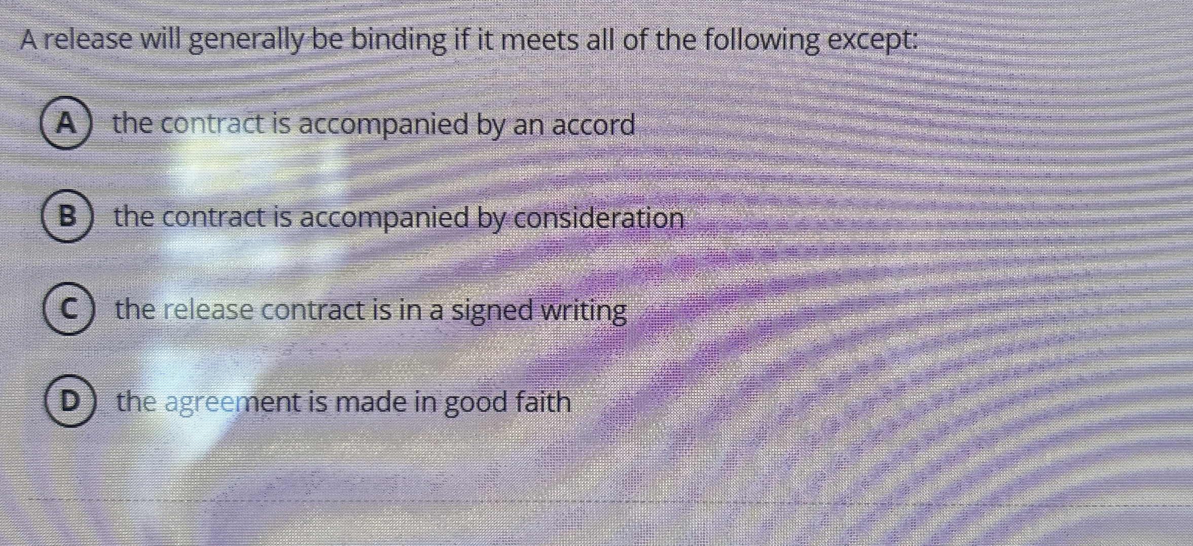  A release will generally be binding if it meets all of