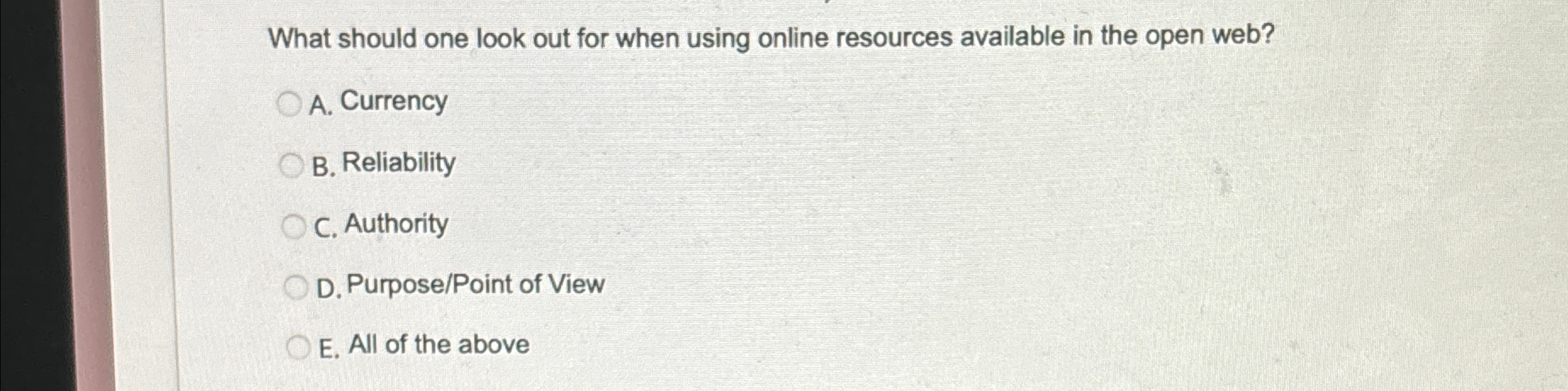  What should one look out for when using online resources available