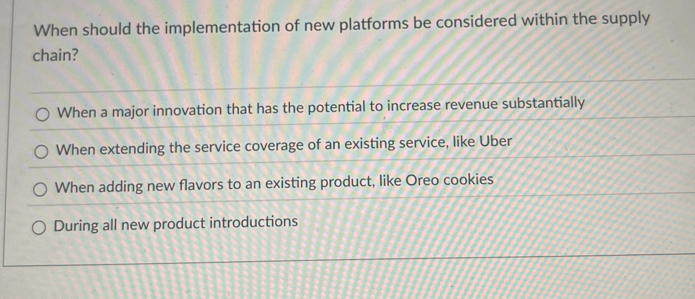  When should the implementation of new platforms be considered within the