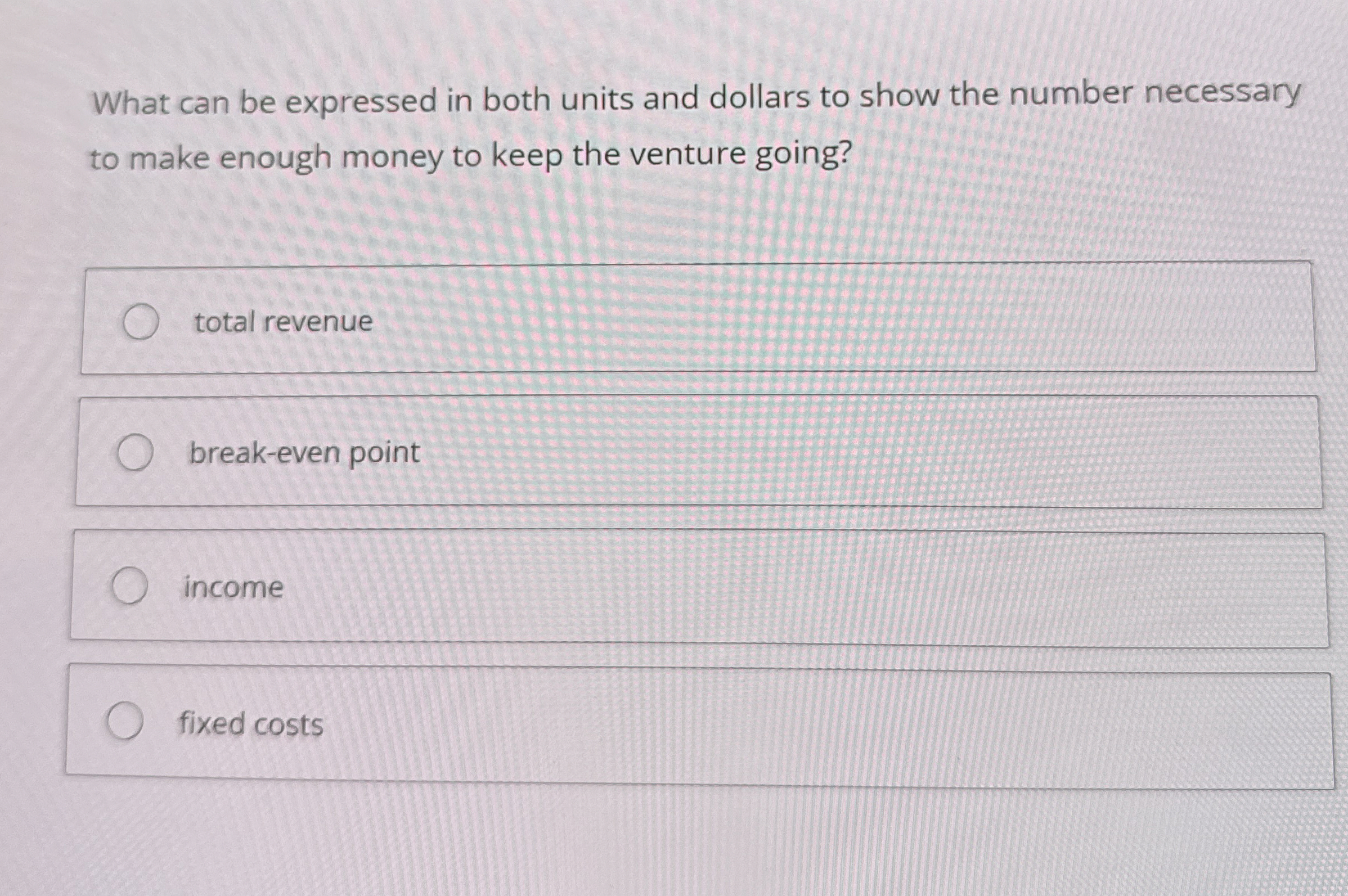  What can be expressed in both units and dollars to show