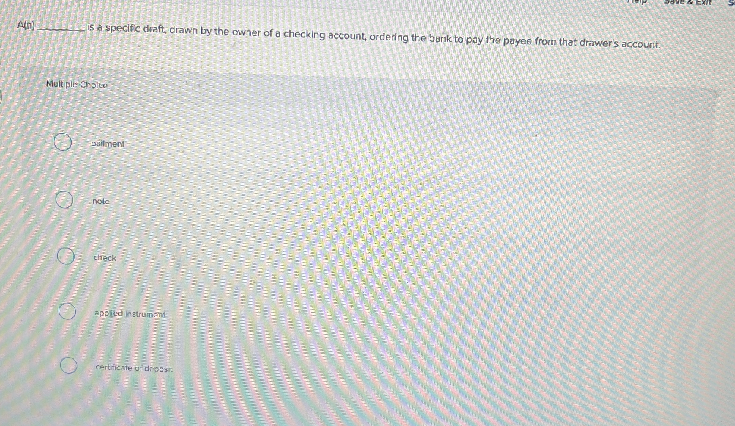  A(n) is a specific draft, drawn by the owner of a