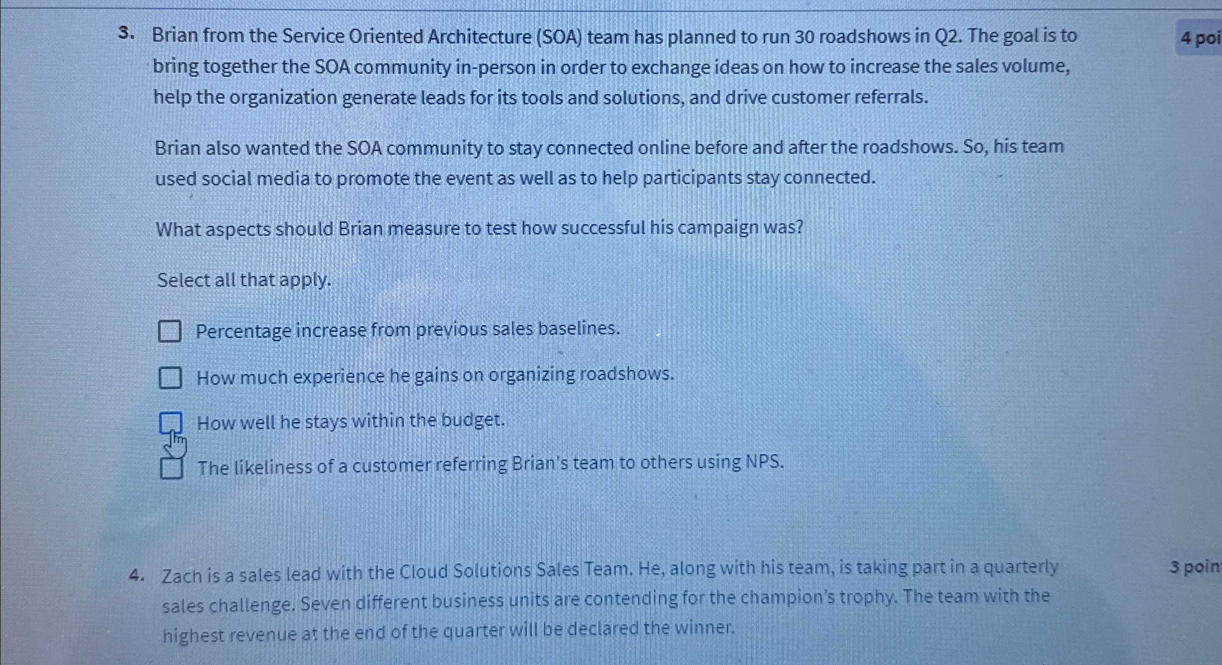  Brian from the Service Oriented Architecture (SOA) team has planned to