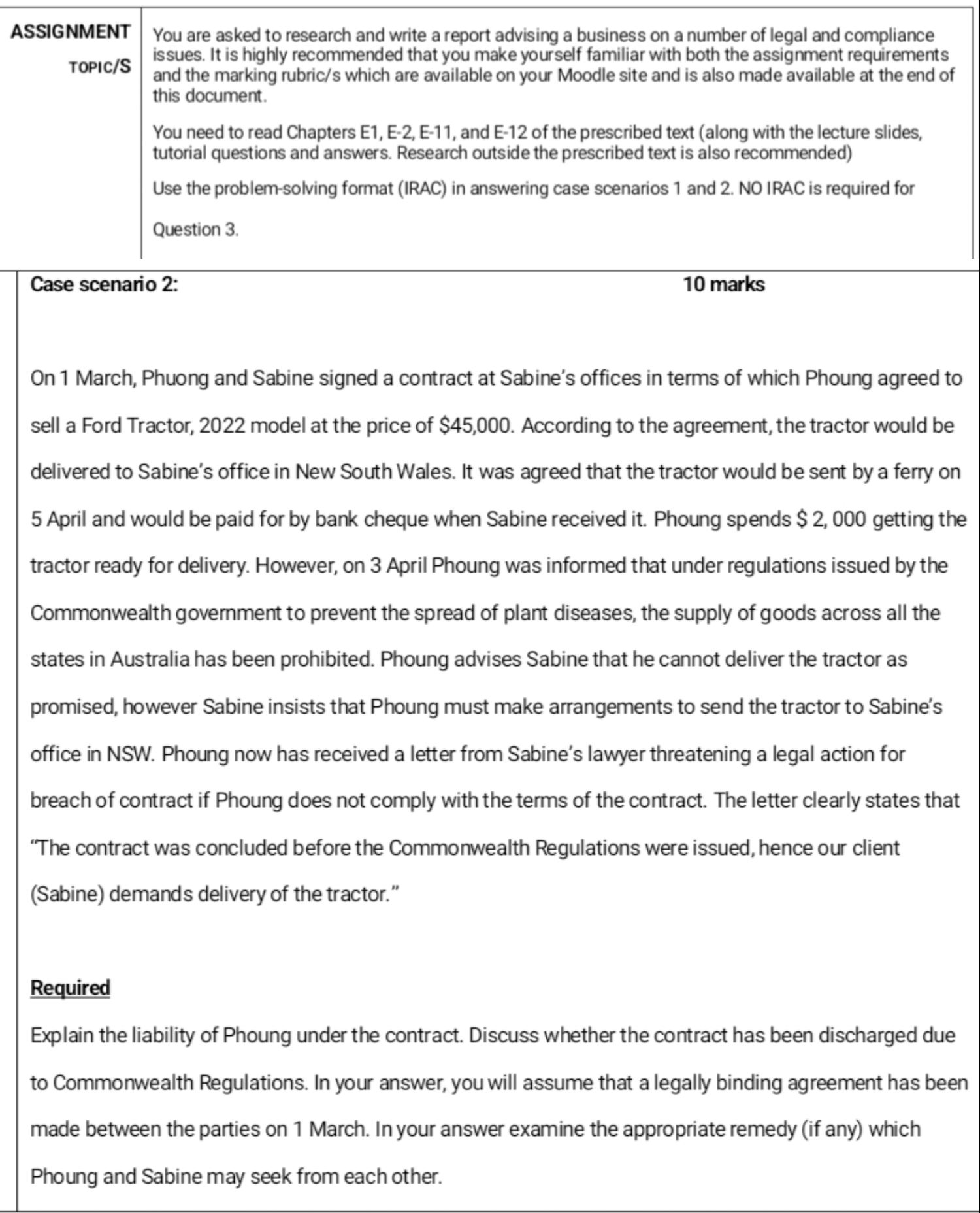  ASSIGNMENT You are asked to research and write a report advising