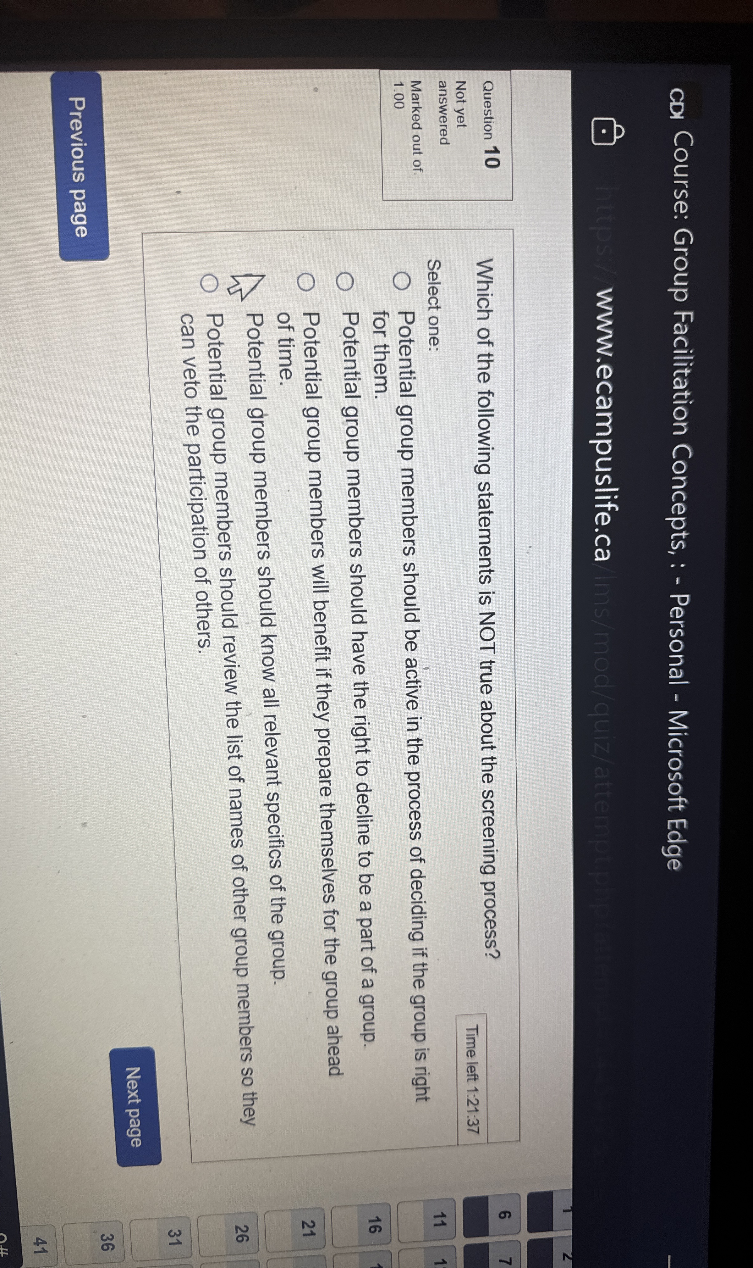  cDI Course: Group Facilitation Concepts, : - Personal - Microsoft Edge