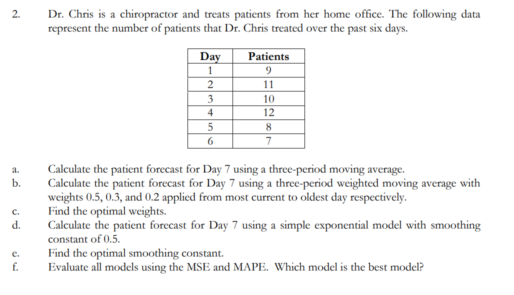  (Complete using Excel spreadsheet and show each formula used and step