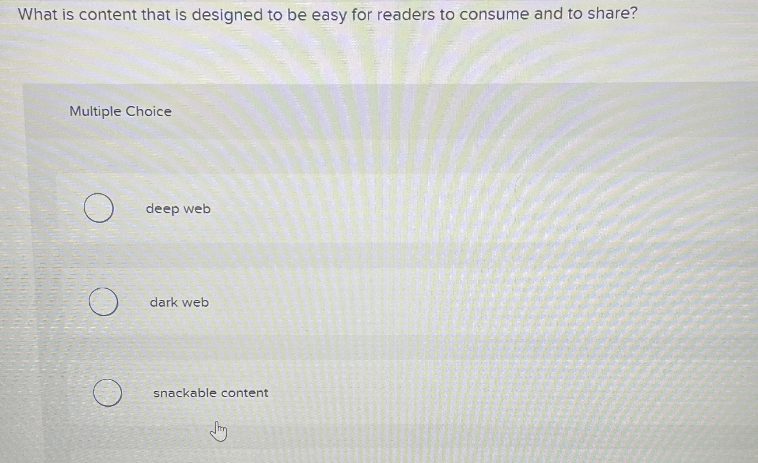  What is content that is designed to be easy for readers