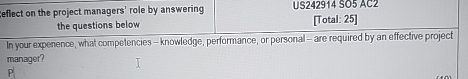  what compelencies - knowledge, performance, or personal - are required by