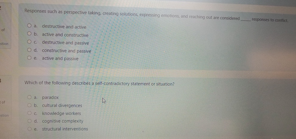  Responses such as perspective taking, creating solutions, expressing emotions, and reaching