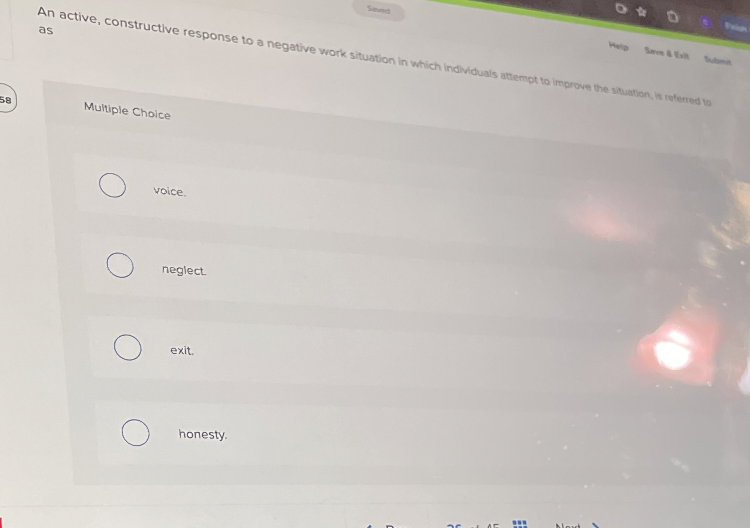  Sared An active, constructive response to a negative work situation in