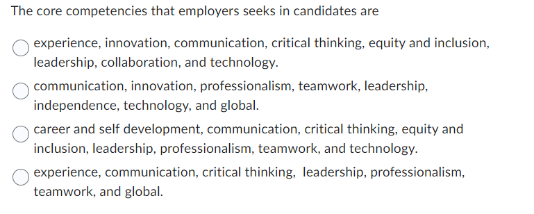  This FOCUS assessment measures your involvement in examining your values, interests,