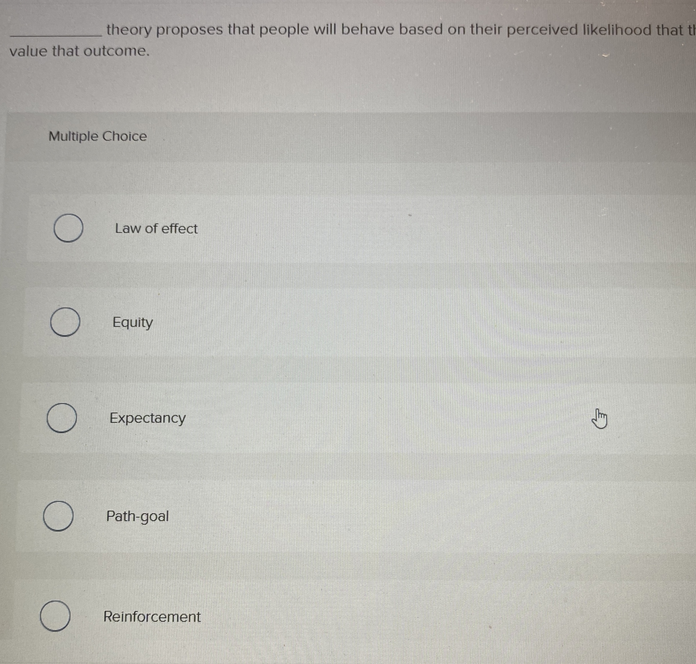  theory proposes that people will behave based on their perceived likelihood