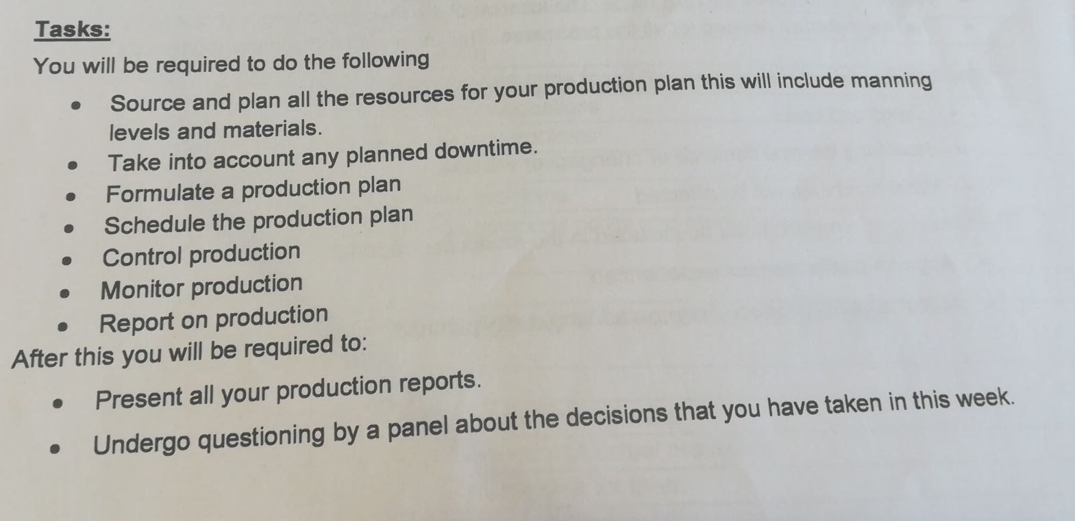  Tasks: You will be required to do the following Source and