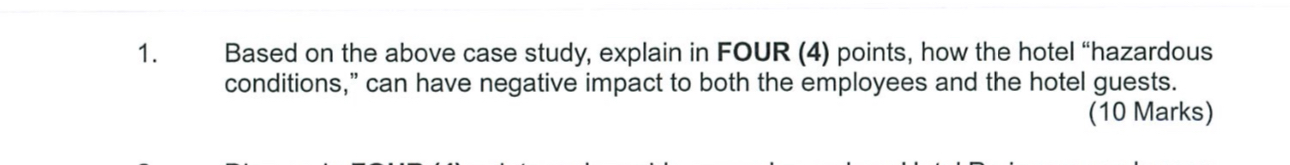  Based on the above case study, explain in FOUR (4) points,