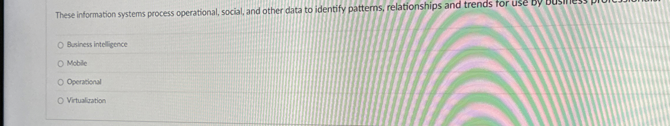  These information systems process operational, social, and other data to identify