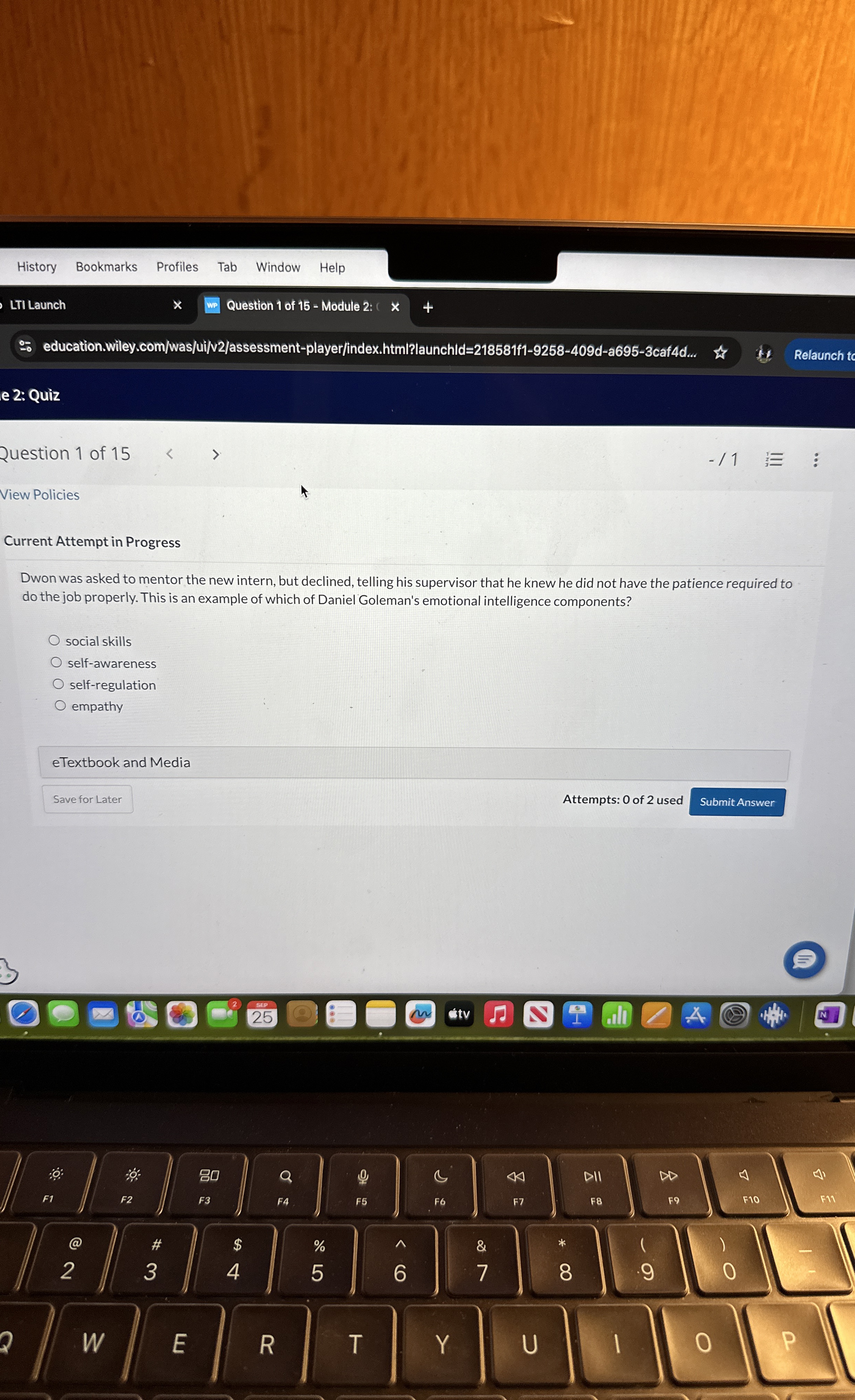  Current Attempt in Progress Dwon was asked to mentor the new