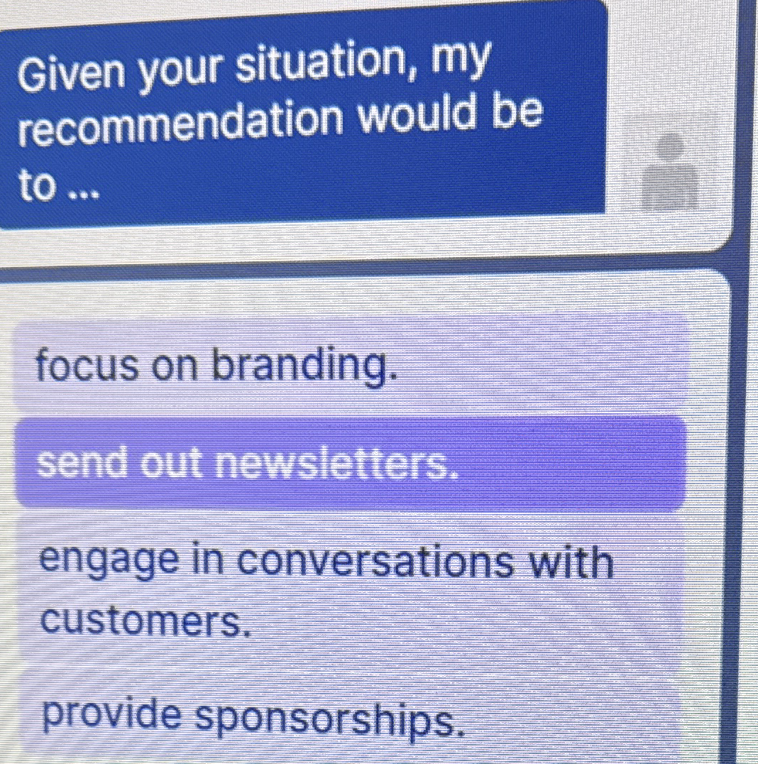  Given your situation, my recommendation would be to ... focus on