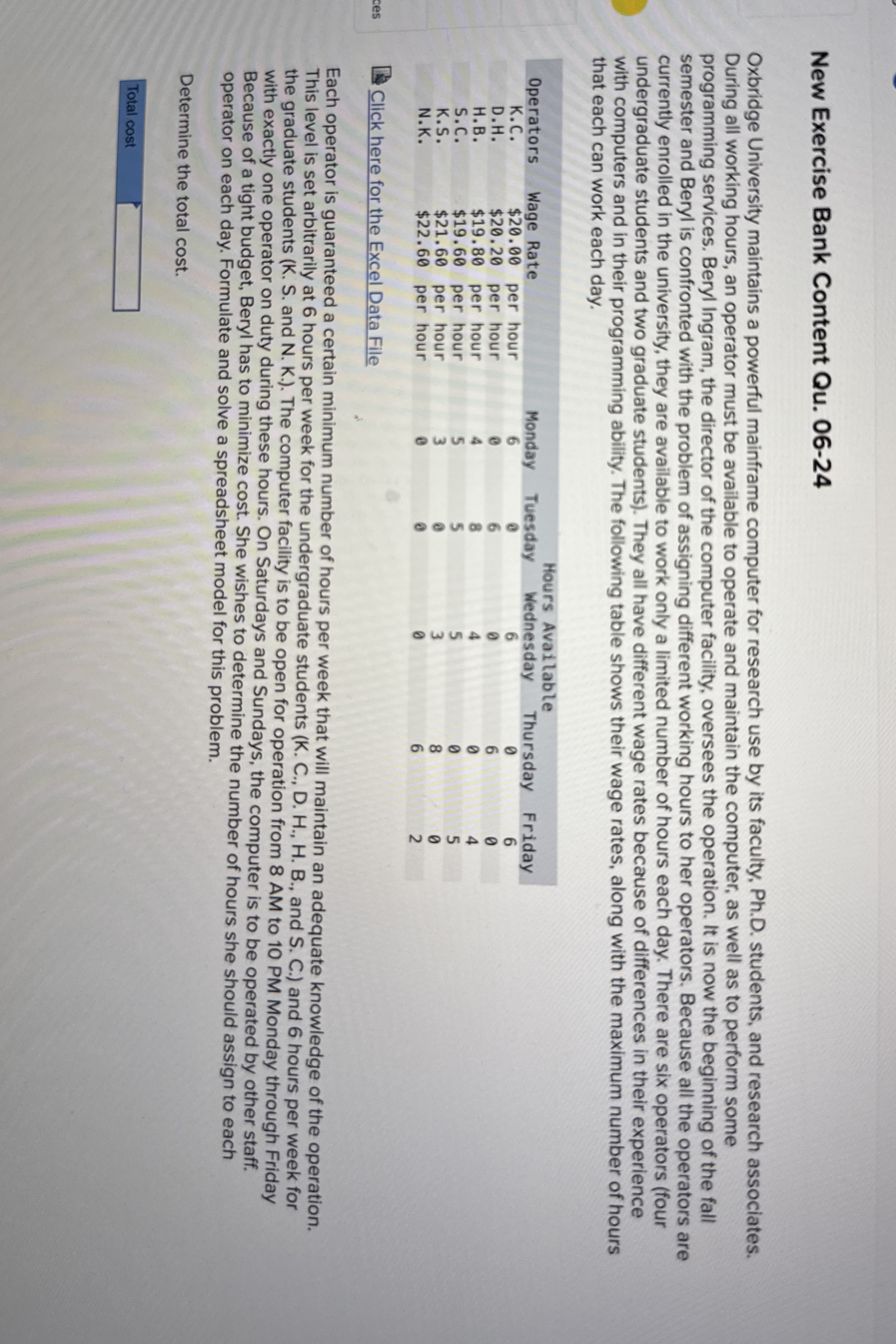  New Exercise Bank Content Qu.06-24 Oxbridge University maintains a powerful mainframe