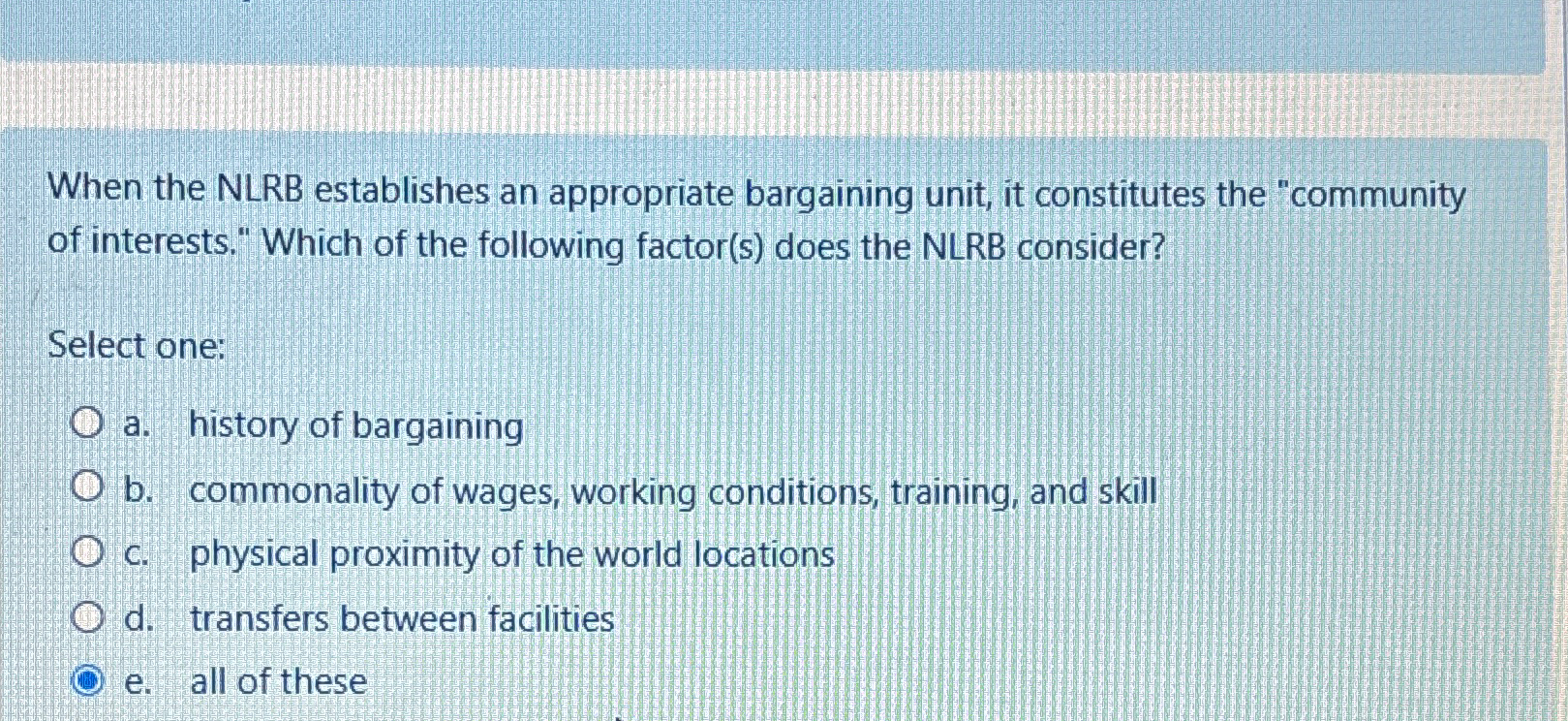 When the NLRB establishes an appropriate bargaining unit, it constitutes the