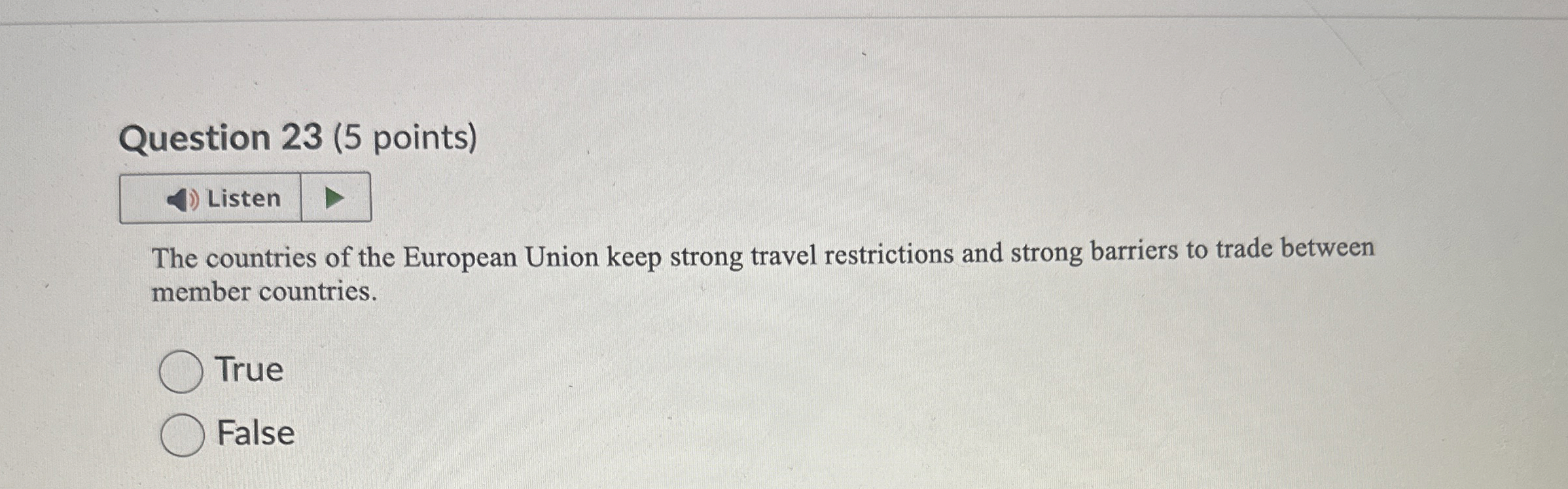  Question 23(5 points) The countries of the European Union keep strong