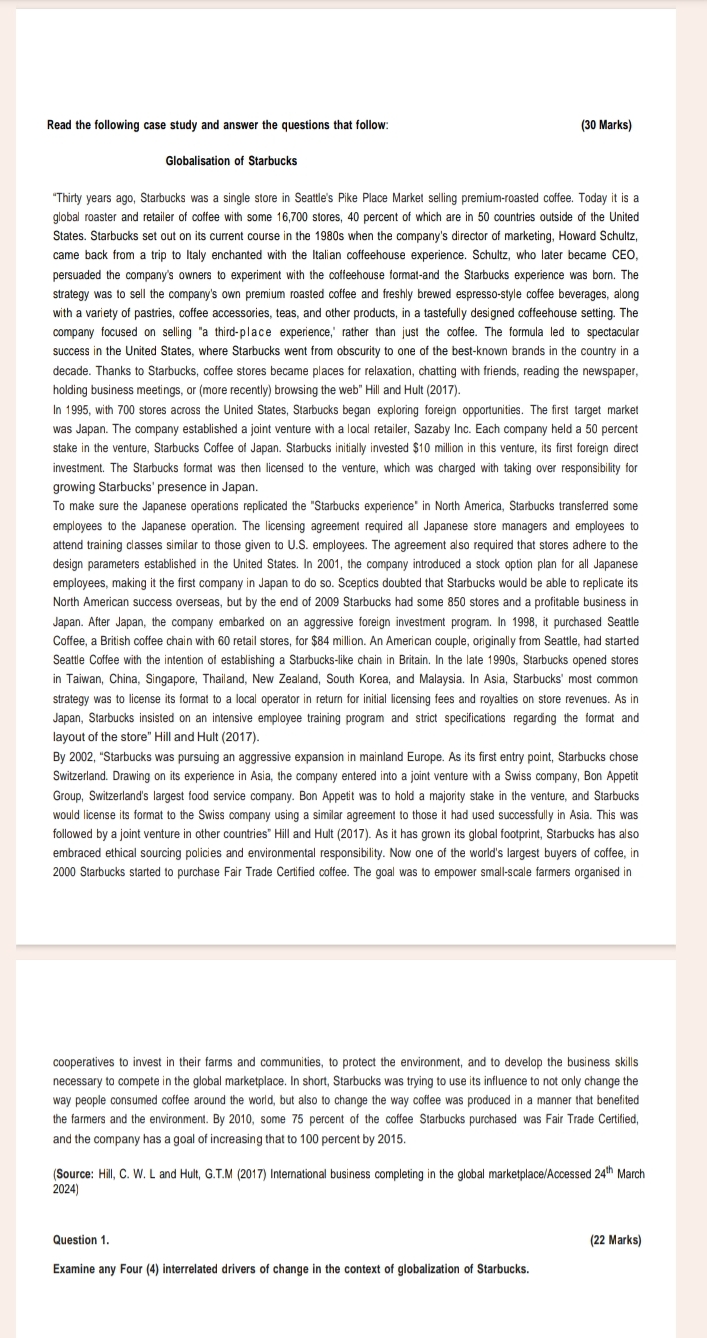  Read the following case study and answer the questions that follow: