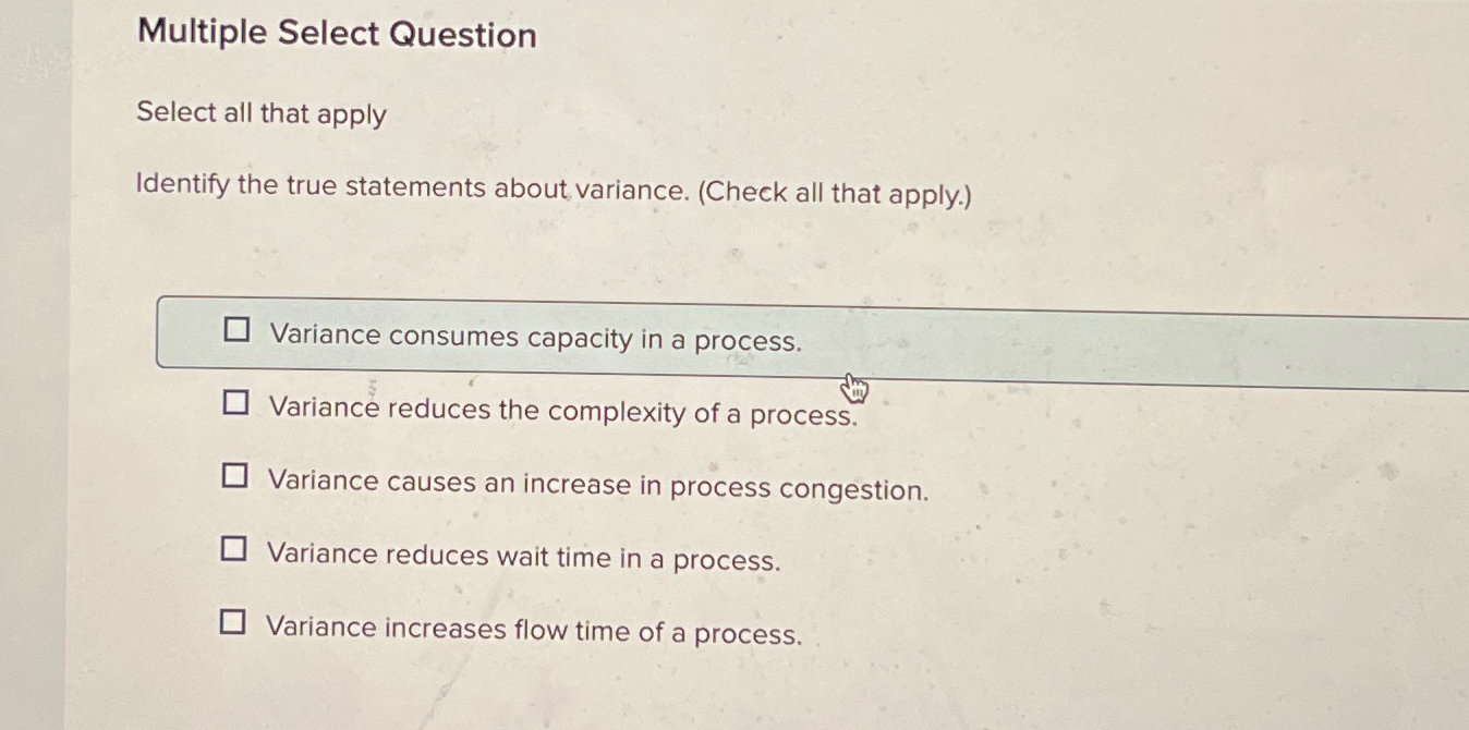  Multiple Select Question Select all that apply Identify the true statements
