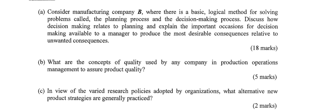  Question 1\table[[TASK,FOLLOWS TASK(S),DURATION (IN WEEKS),MANNING LEVEL],[A,Start,6,3],[B,Start,5,4],[C,Start,5,3],[D,A,3,2],[E,A, B,6,5],[F,C, D, E,1,2]](a) Consider manufacturing