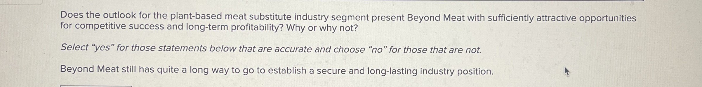  Does the outlook for the plant-based meat substitute industry segment present