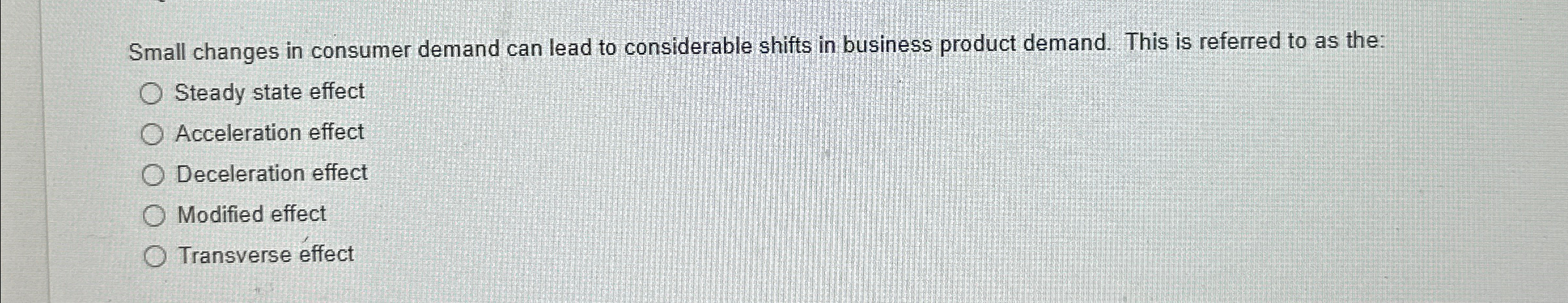  Small changes in consumer demand can lead to considerable shifts in