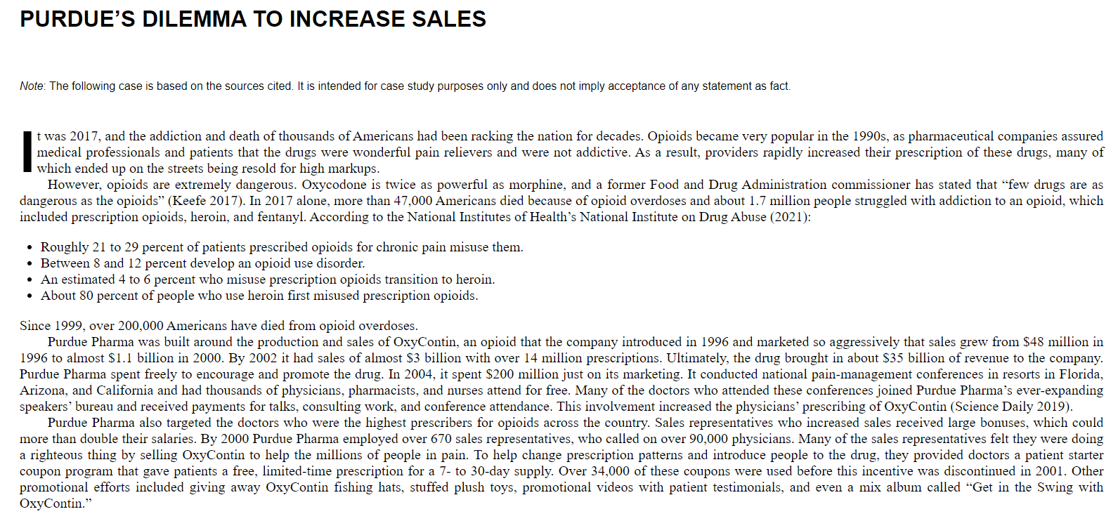  Extended Case Analysis: Case #9: Purdue's Dilemma to Increase Sales For