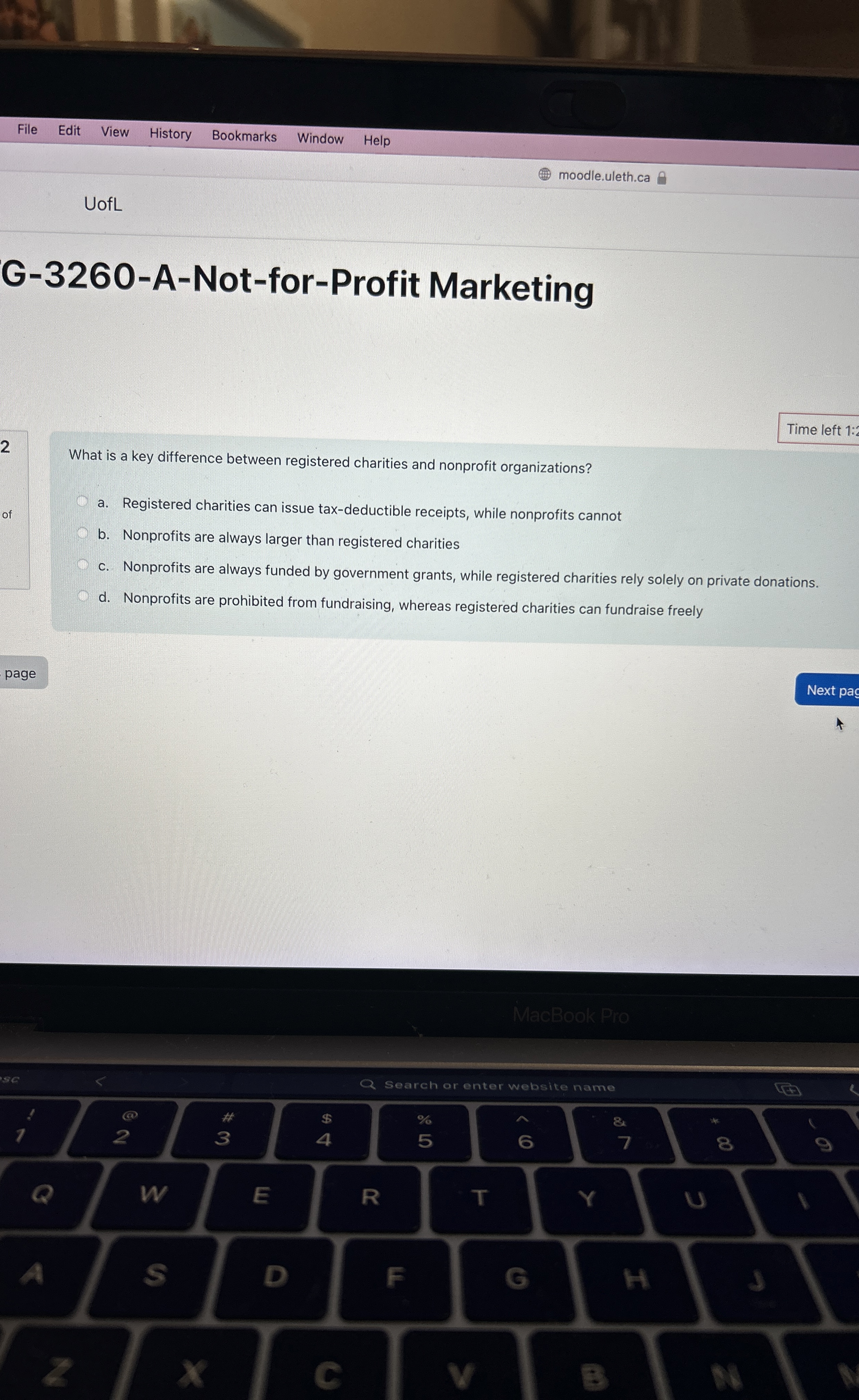  What is a key difference between registered charities and nonprofit organizations?