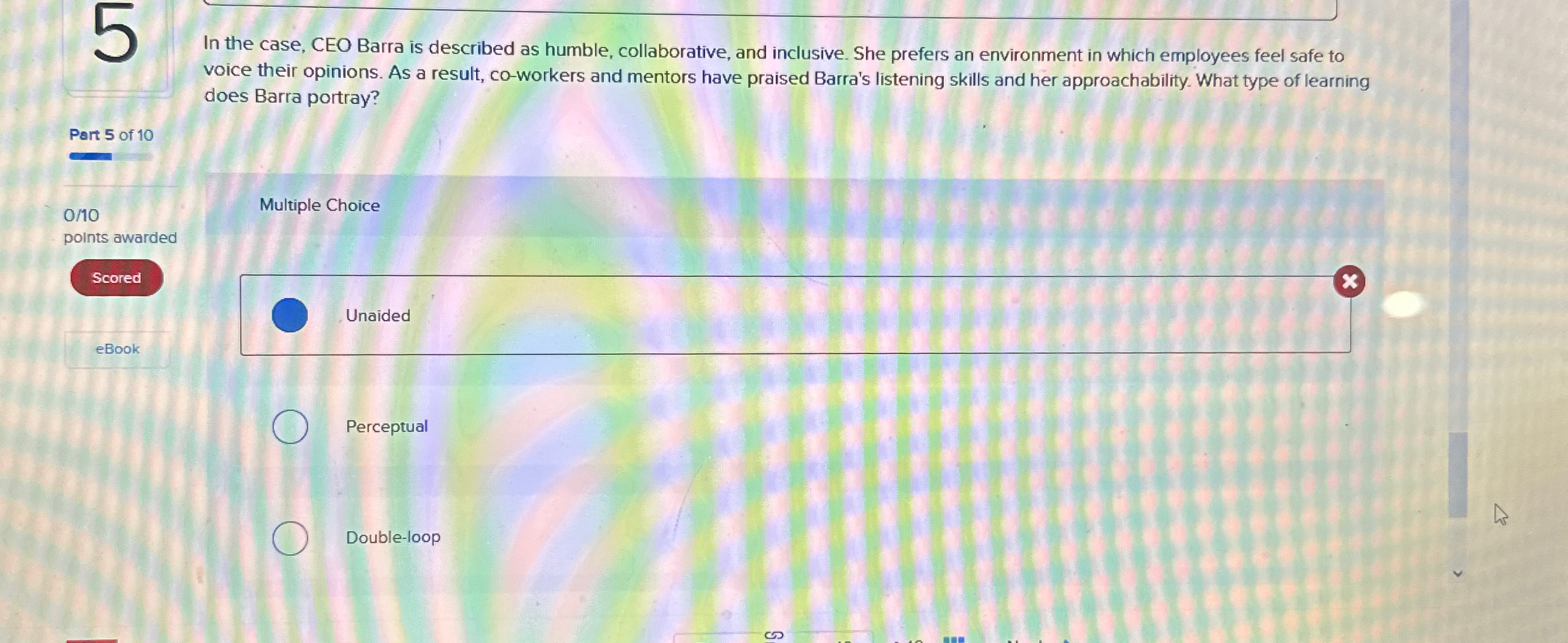  In the case, CEO Barra is described as humble, collaborative, and