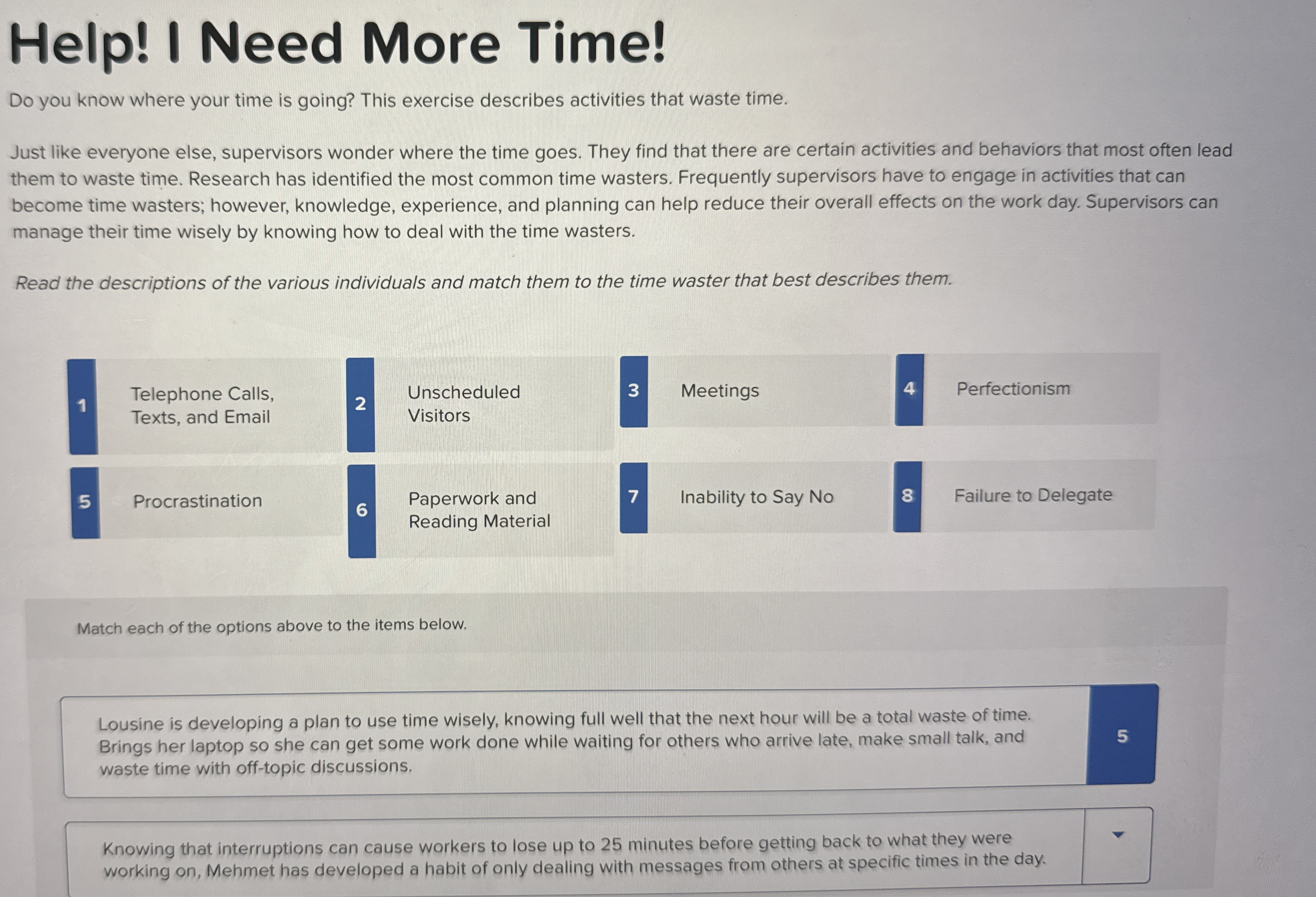  Help! I Need More Time! Do you know where your time